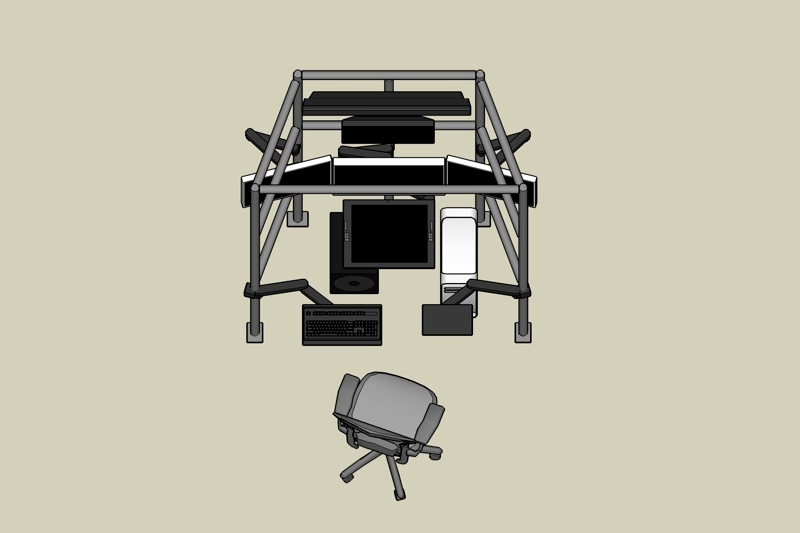 Illustration for article titled Kickass Computer Rig Looks Like Death Star Combat Station